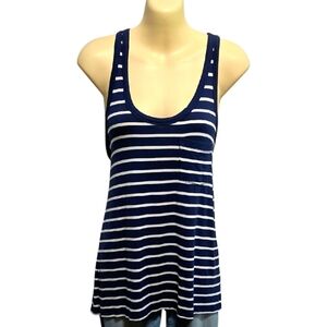 American Eagle Outfitters Blue and White Striped Tank Top